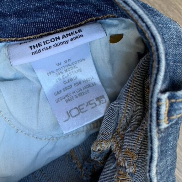 Anthropologie Joe's Jeans Women's Skinny Jeans Icon Ankle Denim Rolled Cuff Hem - Picture 14 of 14